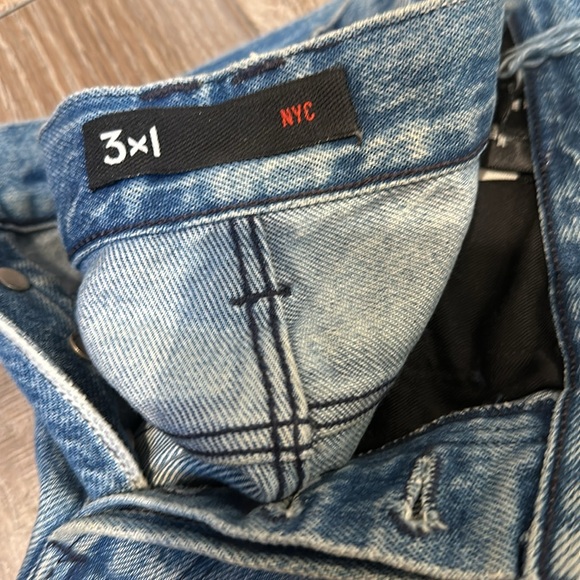 3x1 Wm3 Cropped Fringe Jeans in Stella - Picture 3 of 4